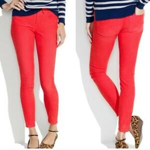 Madewell Corduroy Coral Skinny Ankle Pants